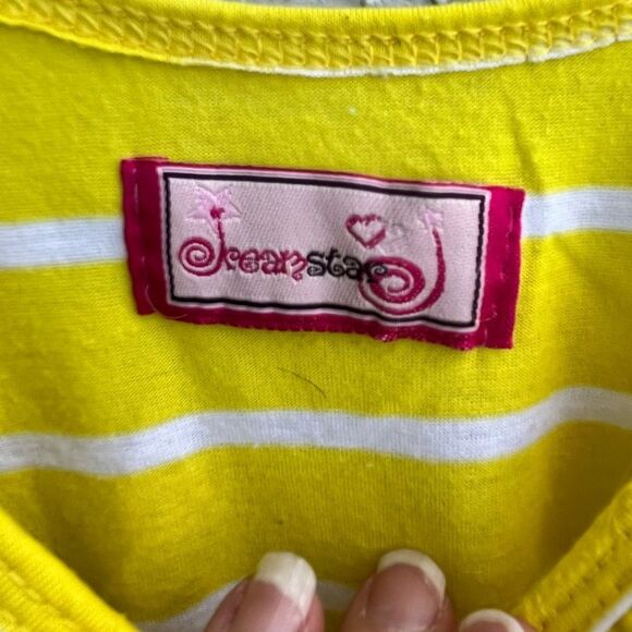 🌴 Jeanstar Yellow Striped Sundress – Girls M (10/12) - Picture 5 of 11